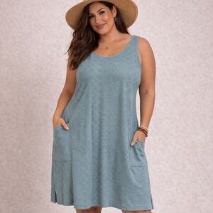 🌸5/$25🌸 BKRIVE NWOT Sage Green Textured Dress/Swim Cover